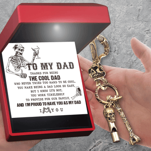 Skull Keychain Holder - Skull - To My Dad - I'm Proud To Have You As My Dad - Gkci18030