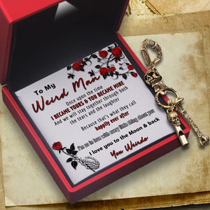 Skull Keychain Holder - Skull - To My Weird Man - I'm So In Love With Every Little Thing About You - Gkci26014