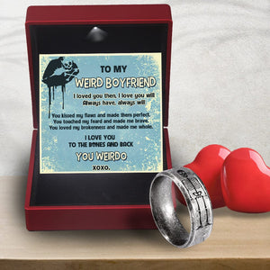 Skull Ring - Skull - To My Boyfriend - I Loved You Then, I Love You Will - Gri12005