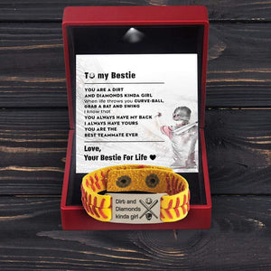 Softball Bracelet - Baseball - To My Bestie - You Are The Best Teammate Ever - Gbzk33002