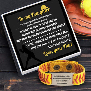 Softball Bracelet - Baseball - To My Daughter - From Dad - I Will Always Cheer You - Gbzk17006