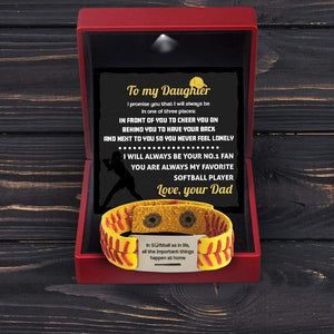 Softball Bracelet - Baseball - To My Daughter - From Dad - I Will Always Cheer You - Gbzk17006