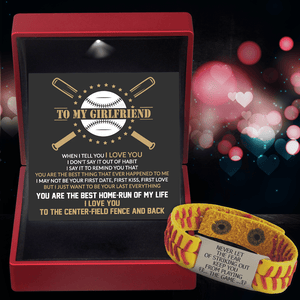 Softball Bracelet - Softball - To My Girlfriend - You Are The Best Thing That Ever Happened To Me - Gbzk13005