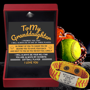 Softball Bracelet - Softball - To My Granddaughter - I Will Always Be Your No.1 Fan - Gbzk23003