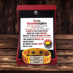 Softball Bracelet - Softball - To My Granddaughter - I Will Always Be Your No.1 Fan - Gbzk23005