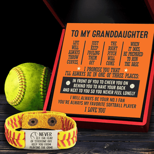 Softball Bracelet - Softball - To My Granddaughter - I Will Always Be Your No.1 Fan - Gbzk23011