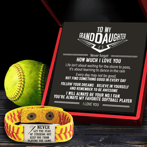 Softball Bracelet - Softball - To My Granddaughter - Never Forget How Much I Love You - Gbzk23013