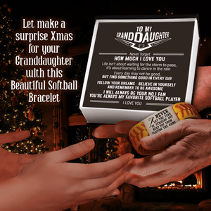 Softball Bracelet - Softball - To My Granddaughter - Never Forget How Much I Love You - Gbzk23013