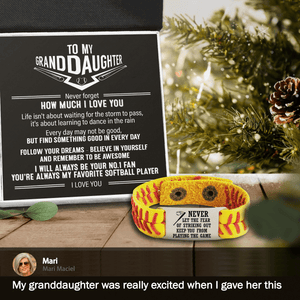 Softball Bracelet - Softball - To My Granddaughter - Never Forget How Much I Love You - Gbzk23013