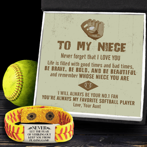Softball Bracelet - Softball - To My Niece - Never Forget That I Love You - Gbzk28001
