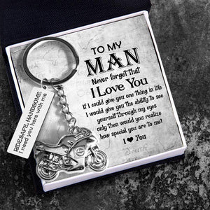 Sportbike Keychain - Biker - My Love - I Love You - Gkei26001