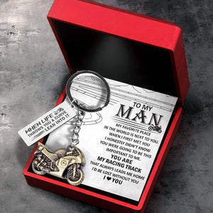 Sportbike Keychain - Biker - To My Man - I Love You - Gkei26004