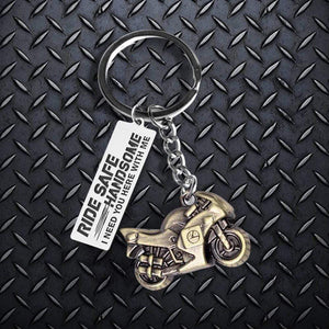 Sportbike Keychain - Biker - To My Man - Ride Safe, Handsome - Gkei26003