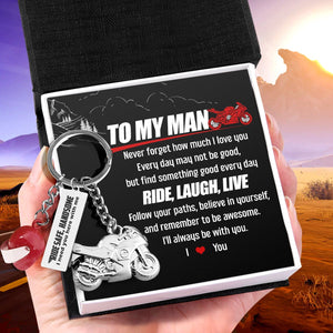 Superbike Helmet Keychain - Biker - To My Man - I Love You - Gkwg26003