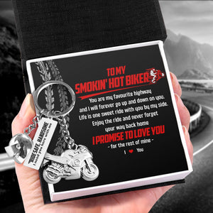 Superbike Helmet Keychain - Biker - To My Man - I Love You - Gkwg26004