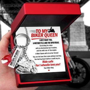Superbike Helmet Keychain - Biker - To My Queen - Ride Safe For I Wheelie Love You - Gkwg13001