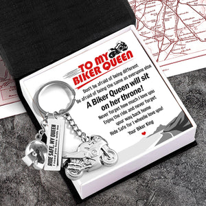 Superbike Helmet Keychain - Biker - To My Queen - Ride Safe For I Wheelie Love You - Gkwg13003