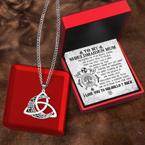 Triple Moon Goddess Necklace - Viking - To My Shieldmaiden Mum - I'm So Proud To Be Your Child - Gnya19006