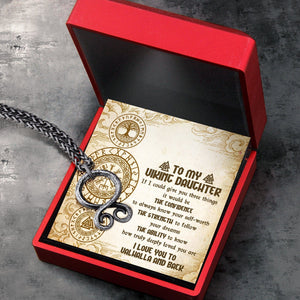 Troll Cross Necklace - Viking - To My Daughter - I Love You To Valhalla And Back - Gnfq17001