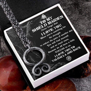Troll Cross Necklace - Viking - To My ShieldMaiden - I Love You To Vahalla And Back - Gnfq13001