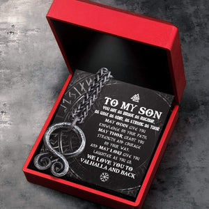 Troll Cross Necklace - Viking - To My Son - We Love You To Vahalla And Back - Gnfq16002