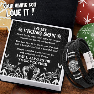 Vegvísir Bracelet - Viking - To My Viking Son - I Will Always Be Your Vegvísir - Gbbo16001