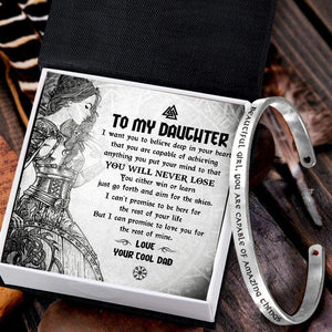 Viking Bracelet - Viking - To My Daughter - From Dad - You Will Never Lose - Gbzf17002