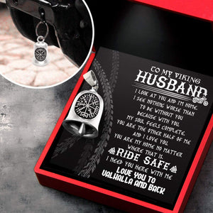 Viking Compass Bell - Viking - Biker - To My Viking Husband - Love You To Valhalla And Back - Gnzv14001