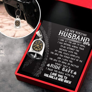 Viking Compass Bell - Viking - Biker - To My Viking Husband - Love You To Valhalla And Back - Gnzv14001