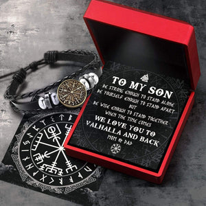 Viking Compass Bracelet - Viking - From Mom & Dad - To My Son - We Love You - Gbl16011