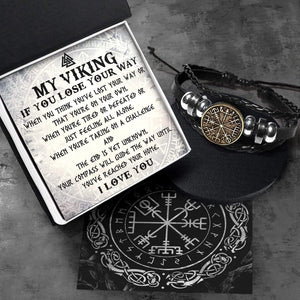 Viking Compass Bracelet - Viking - To Man - I Love You - Gbl26010