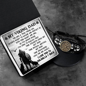 Viking Compass Bracelet - Viking - To My Dad - I Love You To Valhalla & Back - Gbla18002