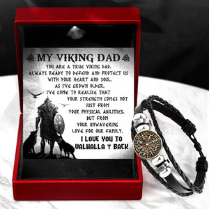 Viking Compass Bracelet - Viking - To My Dad - I Love You To Valhalla & Back - Gbla18002