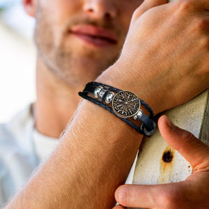 Viking Compass Bracelet - Viking - To My Husband - I Love You To Valhalla & Back - Gbla14002