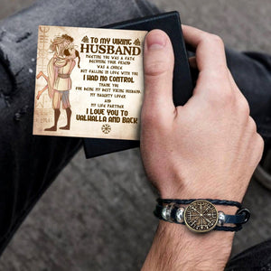 Viking Compass Bracelet - Viking - To My Husband - I Love You To Valhalla & Back - Gbla14002