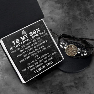 Viking Compass Bracelet - Viking - To My Son - If You Lose Your Way - Gbl16011
