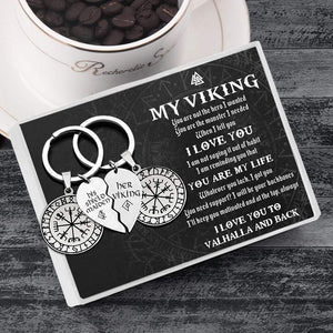 Viking Compass Couple Keychains - My Viking - I'd Choose You - Gkdl26002