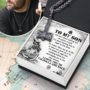 Viking Hammer Necklace - Viking - To My Son - I Love You To Vahalla And Back - Gnfr16004