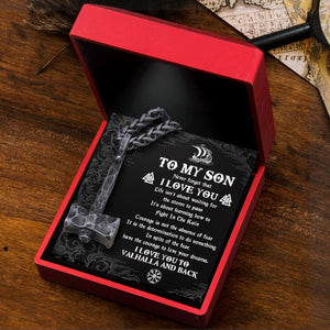 Viking Hammer Necklace - Viking - To My Son - I Love You To Vahalla And Back - Gnfr16005