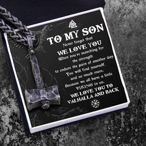 Viking Hammer Necklace - Viking - To My Son - We Love You - Gnfr16001