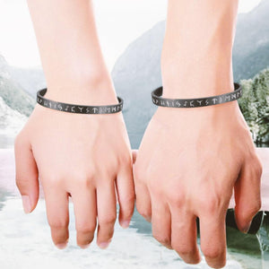 Viking Rune Couple Bracelets - My Awesome Viking Man - You Are The Monster I Needed - Gbt26001