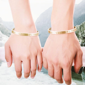 Viking Rune Couple Bracelets - My Viking Man - I Love You To Valhalla And Back - Gbt26022