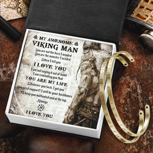 Viking Rune Couple Bracelets - My Viking Man - You Are My Life - Gbt26023