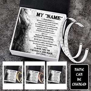 Viking Rune Couple Bracelets - To My Shieldmaiden - I Love You To Valhalla And Back - Gbt13002