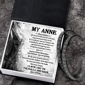 Viking Rune Couple Bracelets - To My Shieldmaiden - I Love You To Valhalla And Back - Gbt13002