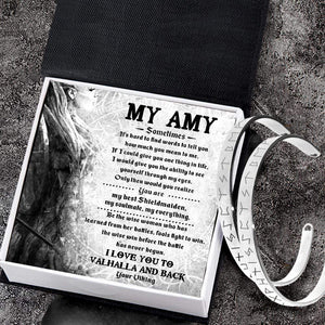 Viking Rune Couple Bracelets - To My Shieldmaiden - I Love You To Valhalla And Back - Gbt13002