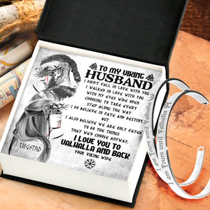 Viking Rune Couple Bracelets - Viking - To My Husband - I Do Believe In Fate And Destiny - Gbt14009