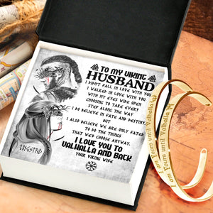 Viking Rune Couple Bracelets - Viking - To My Husband - I Do Believe In Fate And Destiny - Gbt14009