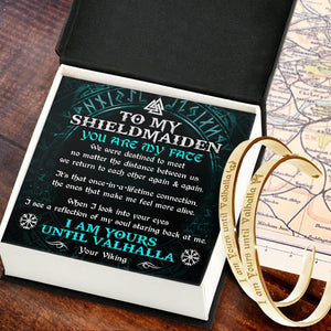 Viking Rune Couple Bracelets - Viking - To My Shield Maiden - I Am Yours Until Valhalla - Gbt13042