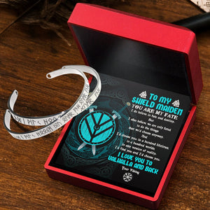 Viking Rune Couple Bracelets - Viking - To My Shield Maiden - I Love You To Valhalla And Back - Gbt13038
